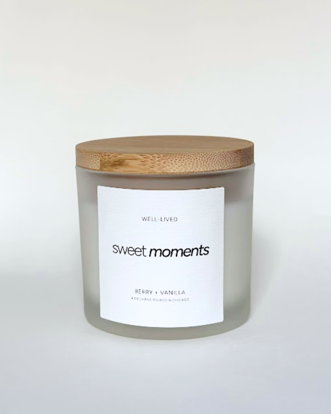 sweet moments coconut soy candle, berry and vanilla